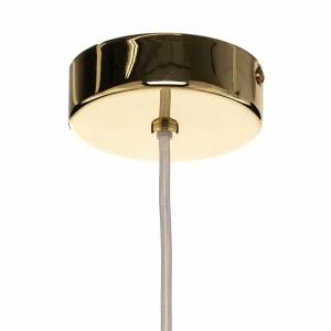 Online Argon Suspension en tissu Long 1 lampe blanc/gris/laiton