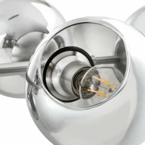 Store NOWA GmbH Suspension en verre Pilar, à 8 lampes, gris fumé