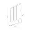 Outlet TK Lighting Suspension en verre Satipo, 4 lampes, transparente