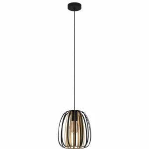 Fashion EGLO Suspension Encinitos, noir/laiton, Ø 25,5 cm