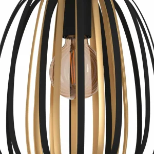 Fashion EGLO Suspension Encinitos, noir/laiton, Ø 25,5 cm