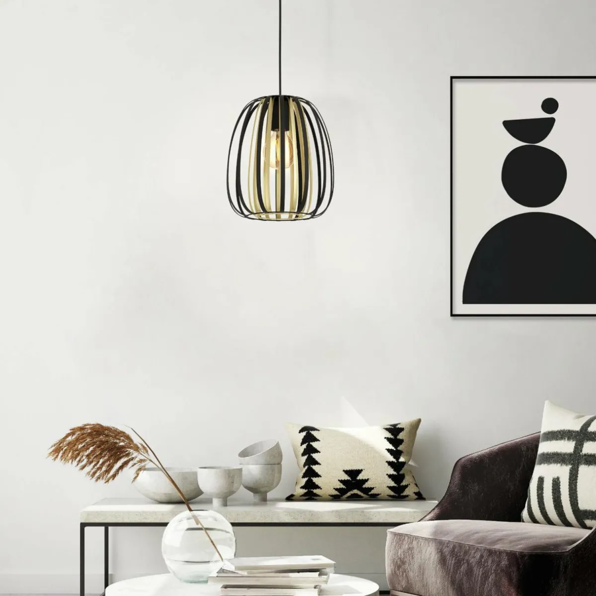 suspension_encinitos_noirlaiton___cm_2.webp Fashion EGLO Suspension Encinitos, noir/laiton, Ø 25,5 cm