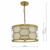 New där lighting Suspension Epstein dorée ivoire, Ø 40cm