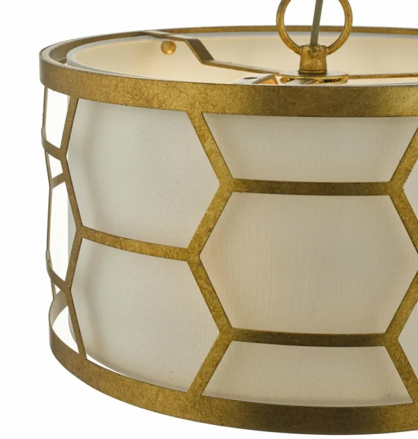 New där lighting Suspension Epstein dorée ivoire, Ø 40cm