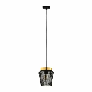 Hot EGLO Suspension Escandidos, noire/dorée, à une lampe