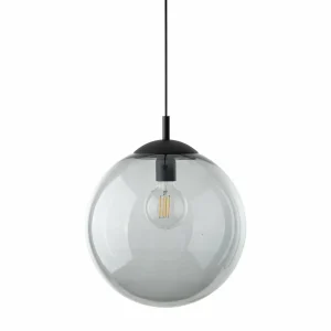 Fashion TK Lighting Suspension Esme, verre, graphite-transparent, 1 lampe, Ø 35 cm