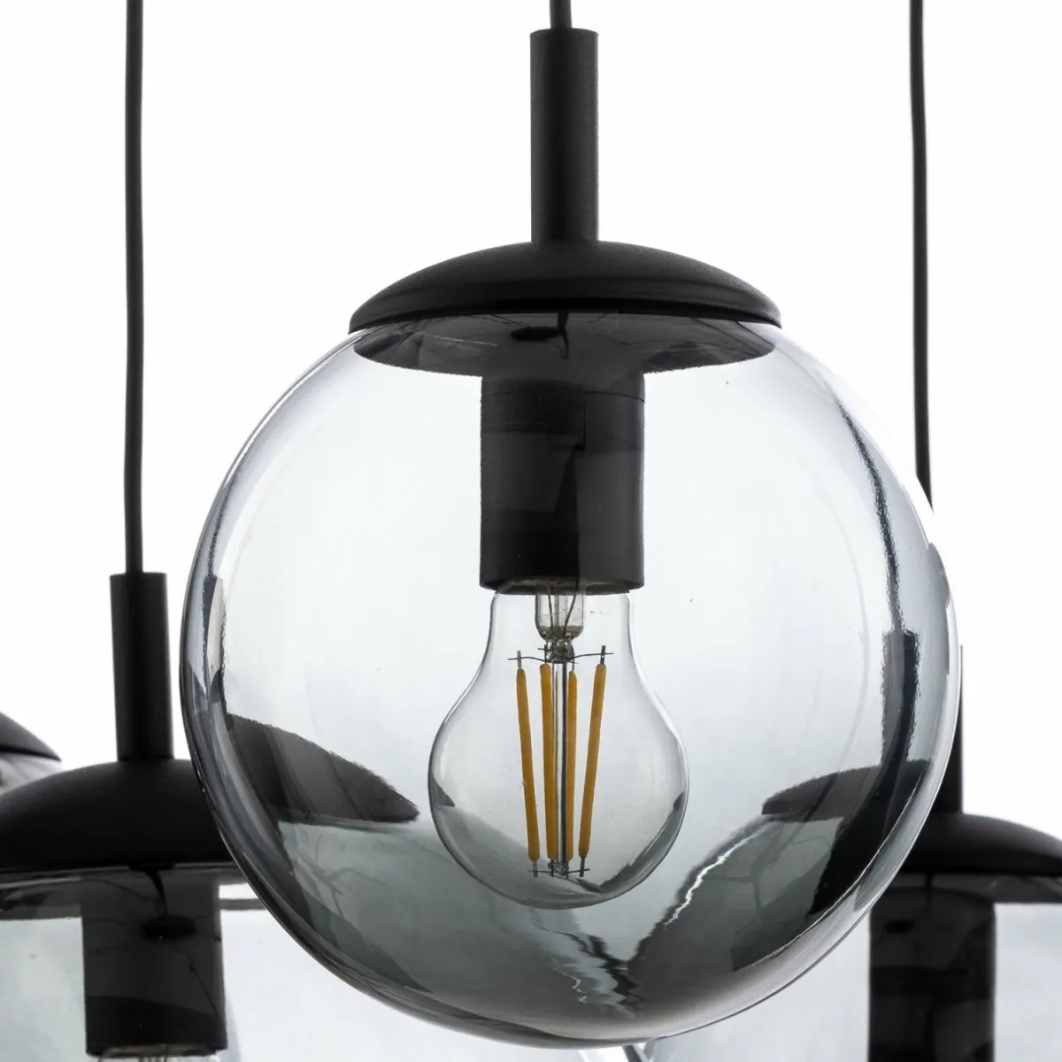 suspension_esme_verre_graphitetransparent__lampes_dcentralis_3.webp Store TK Lighting Suspension Esme, verre, graphite-transparent, 7 lampes, décentralisé
