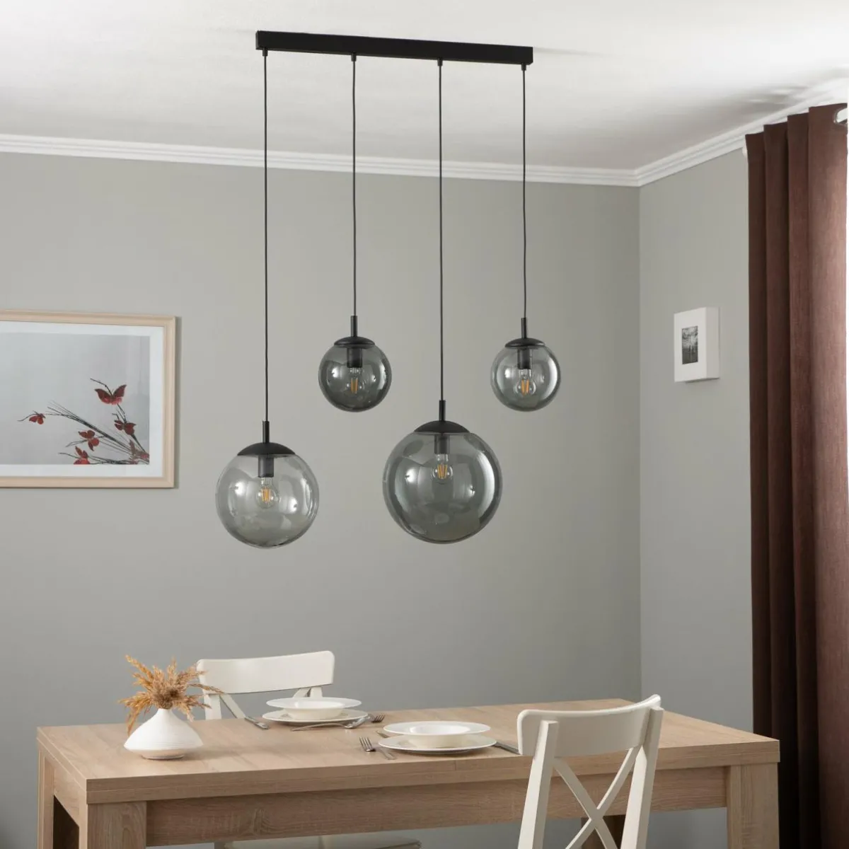 suspension_esme_verre_graphitetransparent__lampes_linaire_0.webp Sale TK Lighting Suspension Esme, verre, graphite-transparent, 4 lampes, linéaire