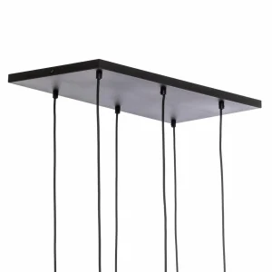 Flash Sale TK Lighting Suspension Esme, verre, multicolore, 6 lampes, rectangle