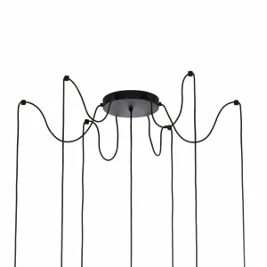 Flash Sale TK Lighting Suspension Esme, verre opalin, à 7 lampes, décentrée