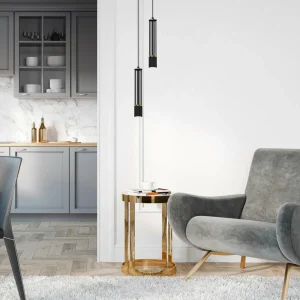 New Eko-Light Suspension Estilo, noire, à 1 lampe