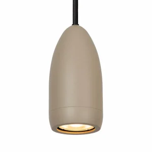 Shop Lucide Suspension Evora, à 3 lampes, ronde, taupe