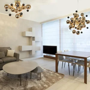 Fashion Näve Suspension Explosion avec sphères dorées
