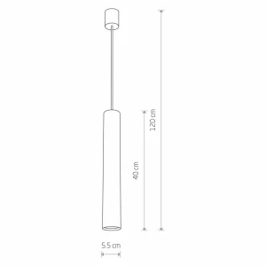 Shop Nowodvorski Lighting Suspension Eye, 1 lampe, blanc, hauteur d'abat-jour 40 cm