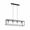 Shop JUST LIGHT. Suspension Fabio cage 4 lampes noire/chromée