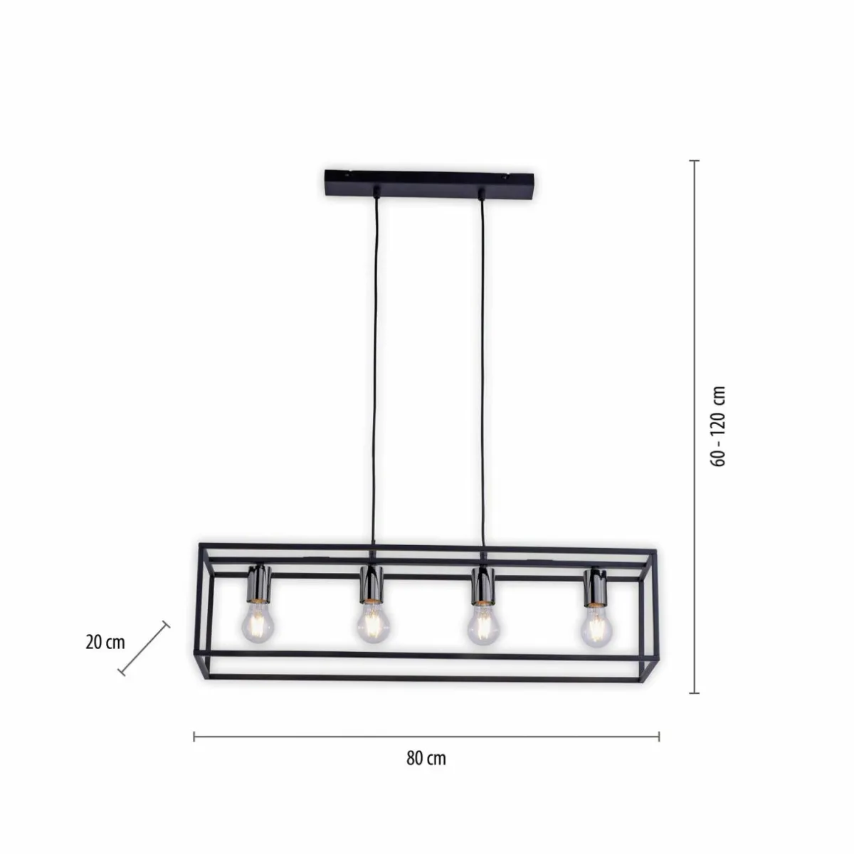 suspension_fabio_cage__lampes_noirechrome_1.webp Shop JUST LIGHT. Suspension Fabio cage 4 lampes noire/chromée
