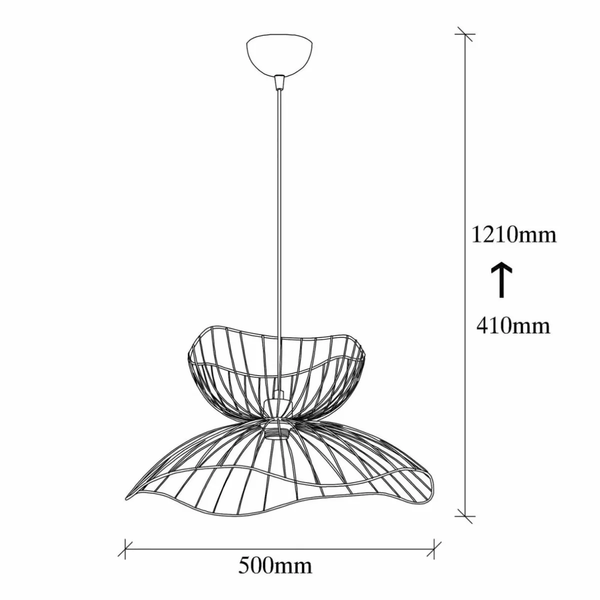 suspension_farac__noir_mtal___cm_1.webp Cheap Opviq Suspension Farac 6390, noir, métal, Ø 50 cm
