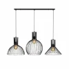 Hot Opviq Suspension Fellini MR-768, noir, fer, 3 lampes linear