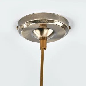 New Searchlight Suspension Fisherman Ø 32 cm en laiton ancien