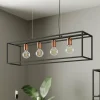 Discount ONLI Suspension Floki parallélépipède ouvert, 4 lampes