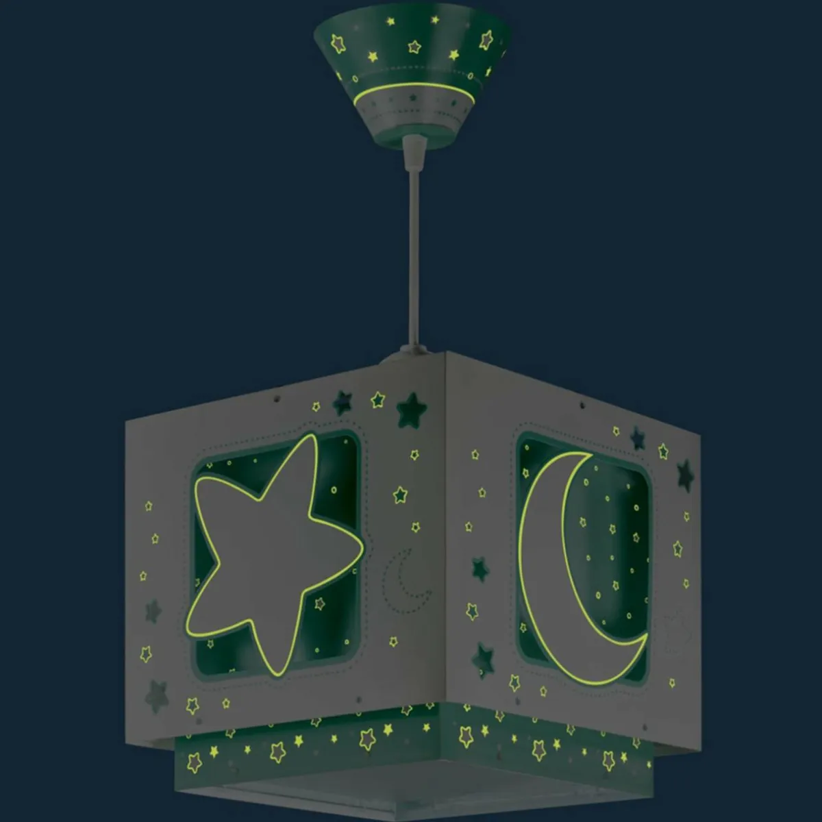 suspension_fluorescente_ciel_nocturne_vert_1.webp Clearance Dalber Suspension fluorescente Ciel nocturne vert