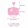 New Dalber Suspension fluorescente NACHTHIMMEL rose