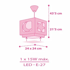 New Dalber Suspension fluorescente NACHTHIMMEL rose