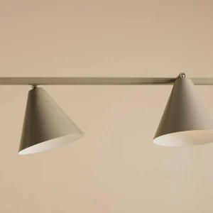 Clearance ALDEX Suspension Form 4, métal, cône, à 4 lampes, beige