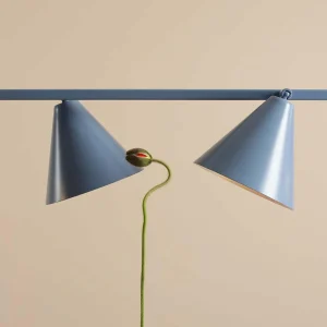Shop ALDEX Suspension Form 4, métal, cône, à 4 lampes, bleu clair