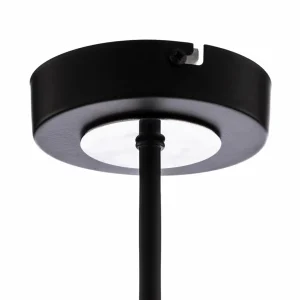 Outlet Alfa Suspension Foton à 6 lampes noire/argentée