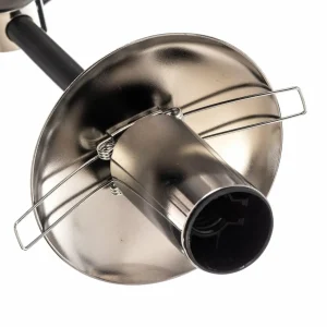 Outlet Alfa Suspension Foton à 6 lampes noire/argentée