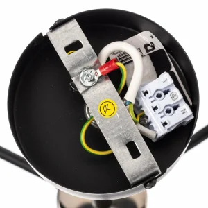 Outlet Alfa Suspension Foton à 6 lampes noire/argentée