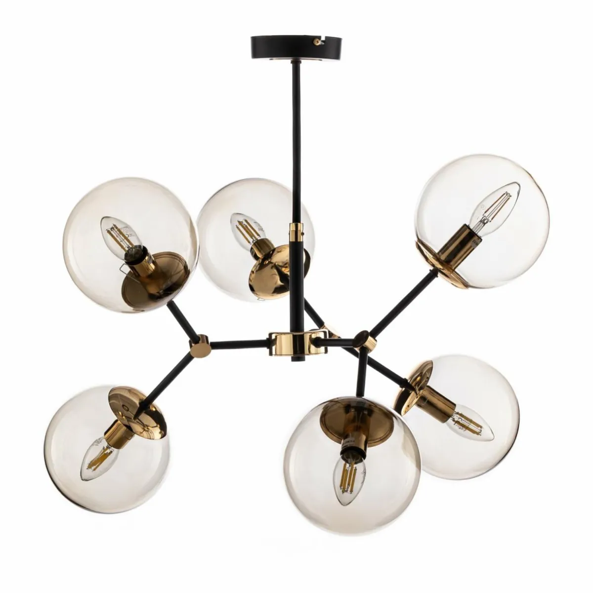 suspension_foton___lampes_noiredore_2.webp New Alfa Suspension Foton à 6 lampes noire/dorée