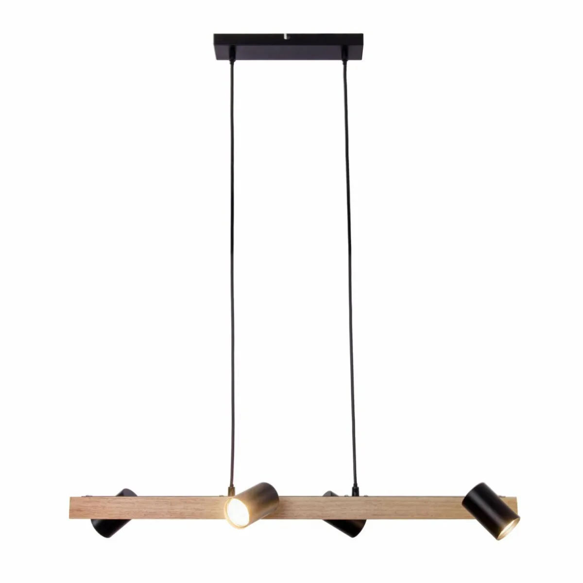 suspension_frida_avec__spots_noirebois_clair_2.webp Fashion Näve Suspension Frida avec 4 spots, noire/bois clair