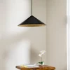 Best Eko-Light Suspension Fuji, fibre composite, noir/doré, Ø 50 cm