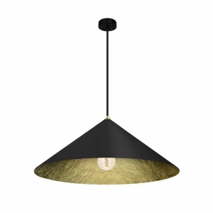 Best Eko-Light Suspension Fuji, fibre composite, noir/doré, Ø 50 cm