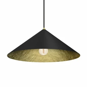 Best Eko-Light Suspension Fuji, fibre composite, noir/doré, Ø 50 cm
