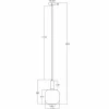 New Näve Suspension Fumo, verre fumé, à 1 lampe, Ø 21 cm