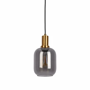 New Näve Suspension Fumo, verre fumé, à 1 lampe, Ø 21 cm