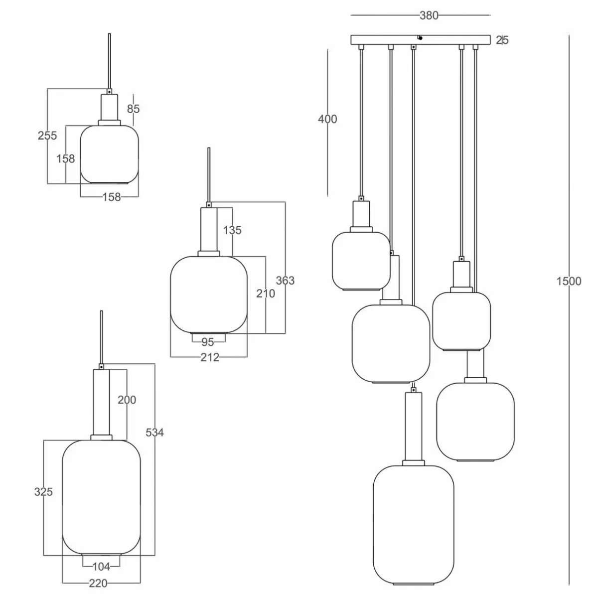 suspension_fumo_verre_fum___lampes_ronde_1.webp Fashion Näve Suspension Fumo, verre fumé, à 5 lampes, ronde