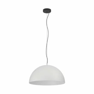 New EGLO Suspension Gaetano 1, Ø 53 cm, gris/blanc, acier