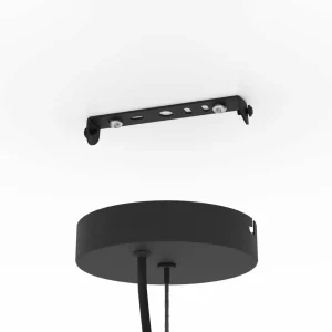 New EGLO Suspension Gaetano 1, Ø 53 cm, gris/blanc, acier
