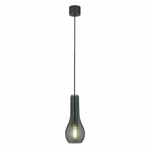 Store Helestra Suspension Gara avec abat-jour verre fumé, 1 lampe