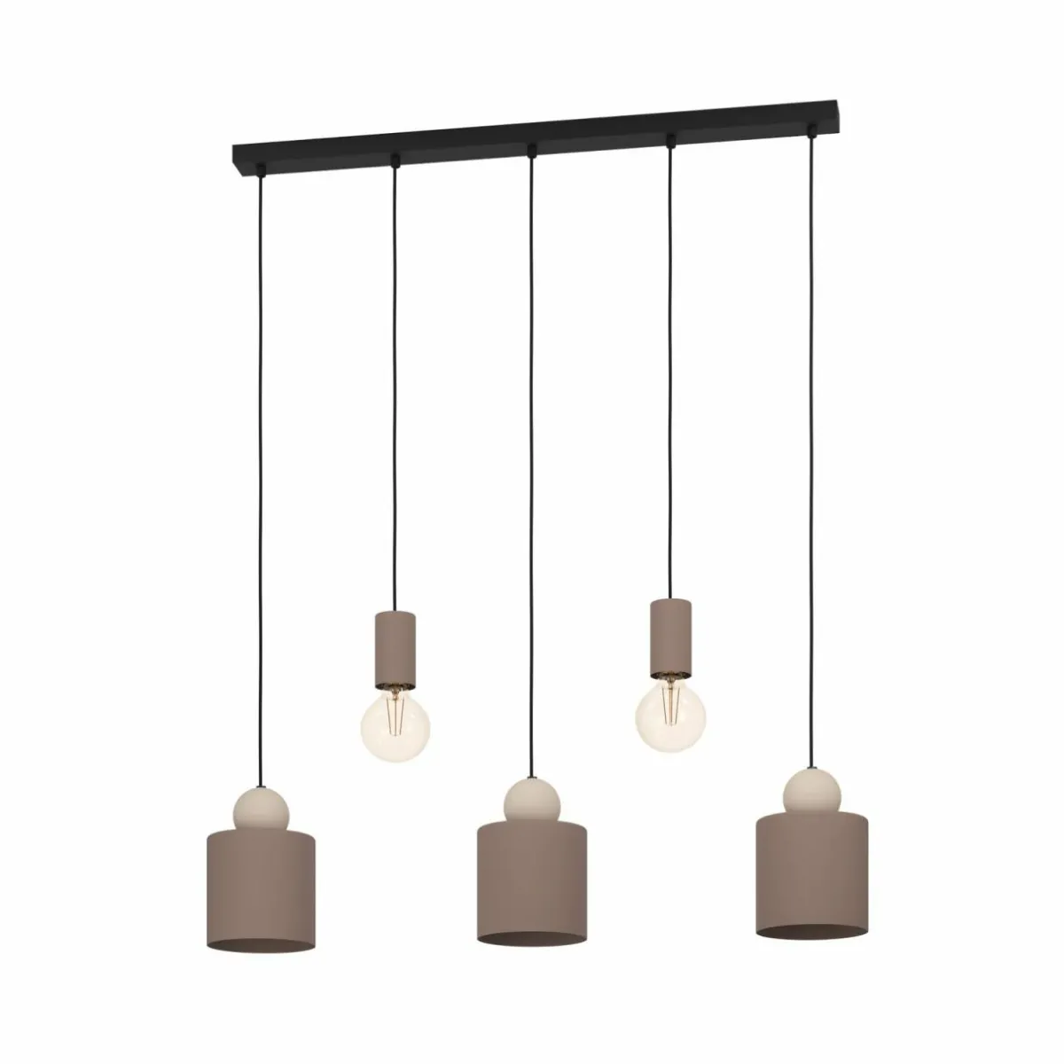 suspension_gazzola___lampes_moka_0.webp Discount EGLO Suspension Gazzola à 5 lampes, moka