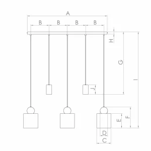 Discount EGLO Suspension Gazzola à 5 lampes, moka