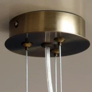 New Eco-Light Suspension Gibus S30 abat-jour en verre ambre