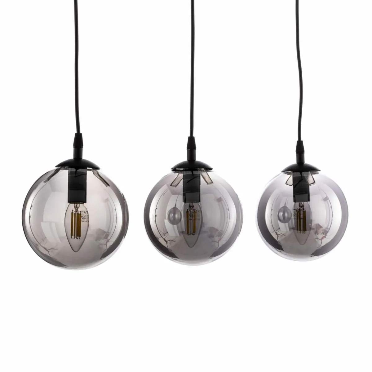 suspension_glassy__lampes_droite_noir_graphite_verre_2.webp Best Sale EMIBIG LIGHTING Suspension Glassy, 3 lampes, droite, noir, graphite, verre