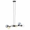 Fashion EMIBIG LIGHTING Suspension Glassy, 6 lampes, graphite/ambre/clair, verre, 110 cm
