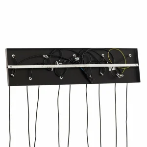 Online EMIBIG LIGHTING Suspension Glassy, 9 lampes, noir, graphite/ambre/clair, E14