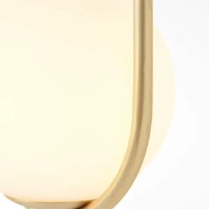 Clearance Brilliant Suspension Glint avec abat-jour en verre, à 4 lampes